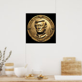 TRUMP CGI Collectible Gold Art Coin Doubloon Poster (Küche)