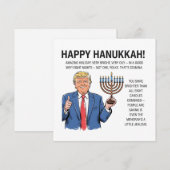 Trump Chanukka  Feiertagskarte (Vorne/Hinten)