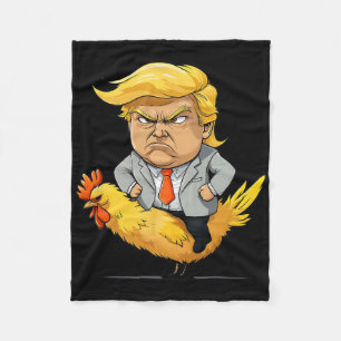 Trump Chicken Jockey Satire - Lustiger politischer Fleecedecke