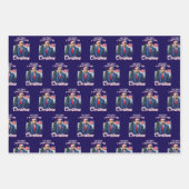Trump Christmas Blue Geschenkpapier Set (Vorderseite 2)