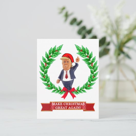 Trump Christmas Card Feiertagskarte (Stehend Vorderseite)
