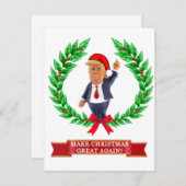 Trump Christmas Card Feiertagskarte (Vorne/Hinten)