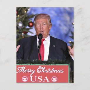 Trump Christmas Feiertagspostkarte