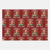 Trump Christmas Gift, Make Christmas Great Again Geschenkpapier Set (Vorderseite 3)