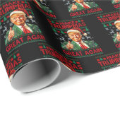 Trump Christmas Gift Wrap, Donald Trump Christmas Geschenkpapier (Rolleneckpunkt)