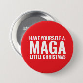 TRUMP CHRISTMAS GROSSE SCHALTFLÄCHE BUTTON (Vorne & Hinten)