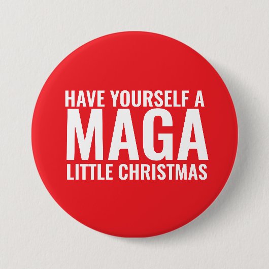 TRUMP CHRISTMAS GROSSE SCHALTFLÄCHE BUTTON (Vorderseite)