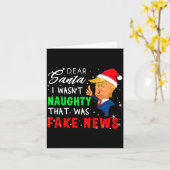 Trump Christmas Pajamas Shirt Dear Santa  Karte (Gelbe Blume)