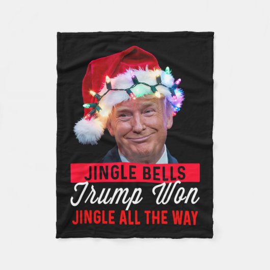 Trump Christmas Shirt Jingle Bells Funny Trump Won Fleecedecke (Vorderseite)