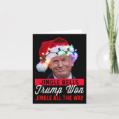 Trump Christmas Shirt Jingle Bells Funny Trump Won Karte (Vorderseite)