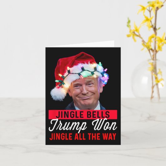 Trump Christmas Shirt Jingle Bells Funny Trump Won Karte (Gelbe Blume)