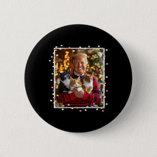 Trump Christmas Sweater Cat Hund Eichhörnchen Päps Button