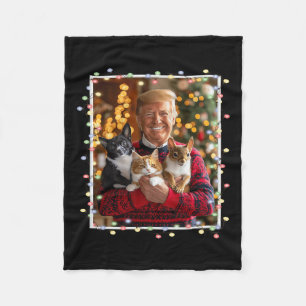 Trump Christmas Sweater Cat Hund Eichhörnchen Päps Fleecedecke
