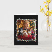 Trump Christmas Sweater Cat Hund Eichhörnchen Päps Karte (Gelbe Blume)