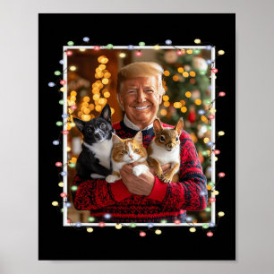 Trump Christmas Sweater Cat Hund Eichhörnchen Päps Poster