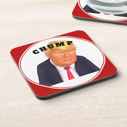 Trump/Chump Getränkuntersetzer Getränkeuntersetzer (Linke Seite)
