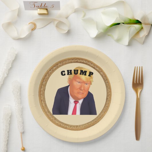 Trump/Chump-Papierteller Pappteller (Hochzeit)