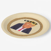 Trump/Chump-Papierteller Pappteller (Schrägansicht)
