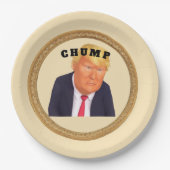 Trump/Chump-Papierteller Pappteller (Vorderseite)