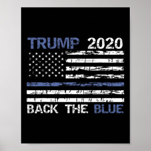 Trump Ck The Blue Thin Blue Line Polizei Unterstüt Poster