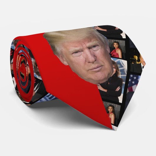 TRUMP-COLLAGE KRAWATTE (Gerollt)