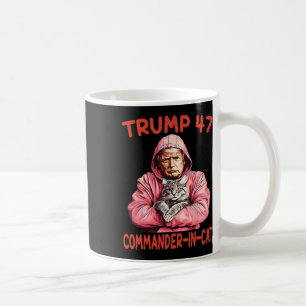 Trump Commander bei Cat Funny Cat und Trump Kaffeetasse