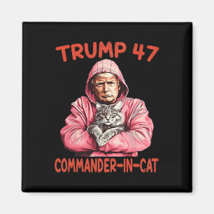Trump Commander bei Cat Funny Cat und Trump Magnet