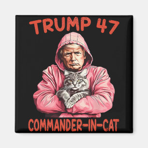 Trump Commander bei Cat Funny Cat und Trump Magnet