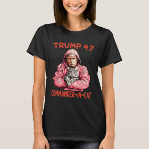 Trump Commander bei Cat Funny Cat und Trump T-Shirt