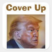 Trump/Cover Up Aufkleber (Vorderseite)