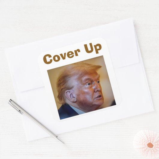 Trump/Cover Up Aufkleber (Umschlag)
