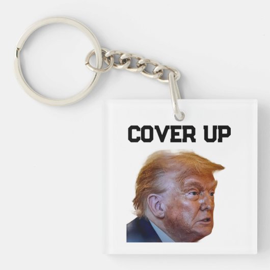 Trump Cover Up Keychain Schlüsselanhänger (Vorderseite)