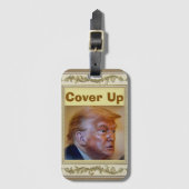 Trump/Cover Up Luggage Tag Gepäckanhänger (Vorderseite Vertikal)