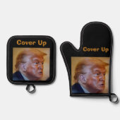 Trump/Cover Up Oven Mitt & Pot Holder Ofenhandschuh & Topflappen-Set (Vorderseite)