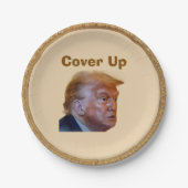 Trump/Cover Up Paper Plate Pappteller (Vorderseite)