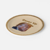 Trump/Cover Up Paper Plate Pappteller (Schrägansicht)