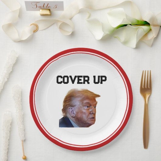 Trump Cover Up Paper Plate Pappteller (Hochzeit)