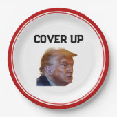 Trump Cover Up Paper Plate Pappteller (Vorderseite)
