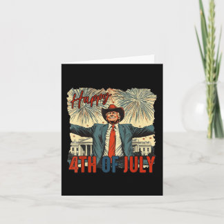 Trump Cowboy Happy 4. Juli Unabhängigkeitstag Karte