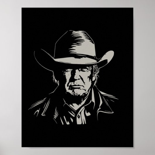 Trump Cowboy Usa 2024 Wahl Us Maga 1 Poster (Vorne)