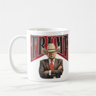Trump Cowboy Western Donald Trump, Trump Unterstüt Kaffeetasse