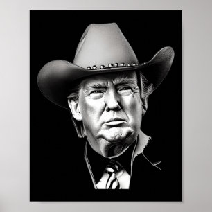 Trump Cowboy Western Präsident Du Vermisst Mich Do Poster