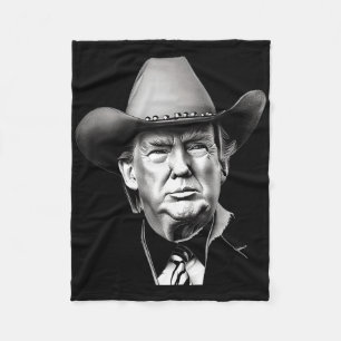 Trump Cowboy Western Präsident Vermisst du mich sc Fleecedecke