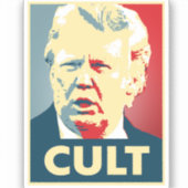 Trump Cult Aufkleber (Vorderseite)