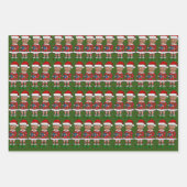 Trump Custom Face Foto Elf Weihnachts Funny Trump Geschenkpapier Set (Vorderseite 3)