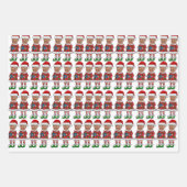 Trump Custom Face Foto Elf Weihnachts Funny Trump Geschenkpapier Set (Vorderseite)