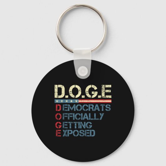 Trump D.o.g.e Doge Department of Government Schlüsselanhänger (Vorderseite)
