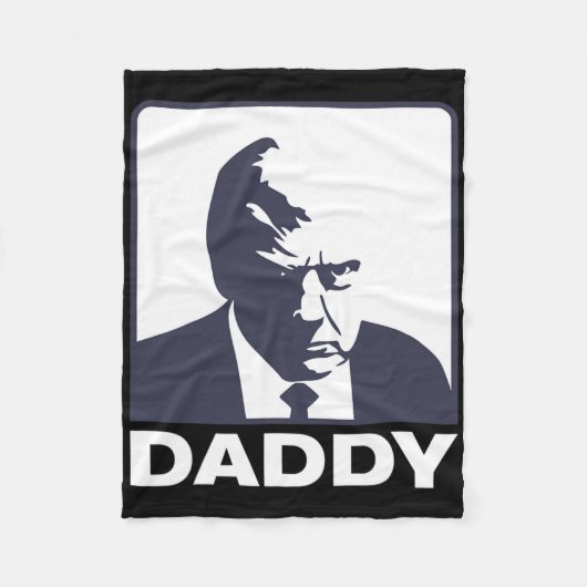 Trump Daddy Lustiger Daddy Trump 2 Fleecedecke (Vorderseite)