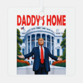 Trump Daddys Zuhause Ornament Aus Metall (Rückseite)