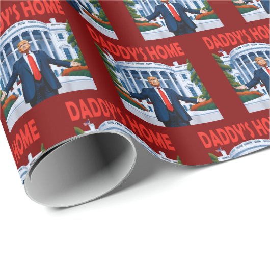 Trump Daddys Zuhause White House Geschenkwrap Geschenkpapier (Rolleneckpunkt)